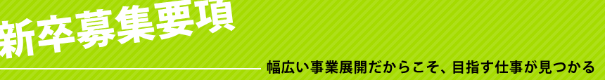 新卒募集要項